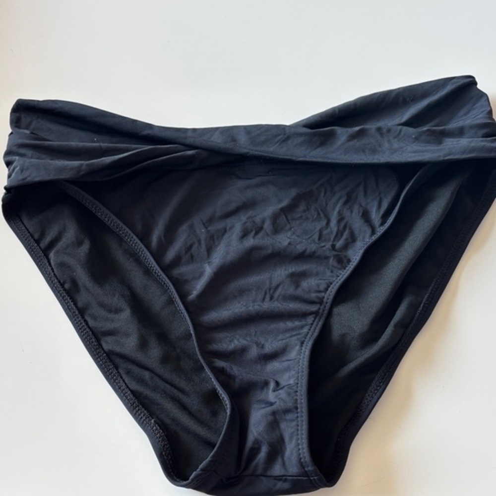 Black Fold-Over Bikini Bottom